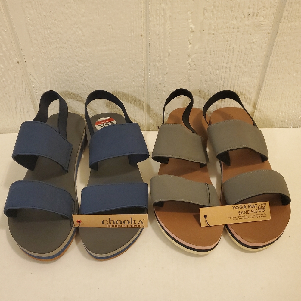2 Chooka Flatform Sandals sz10